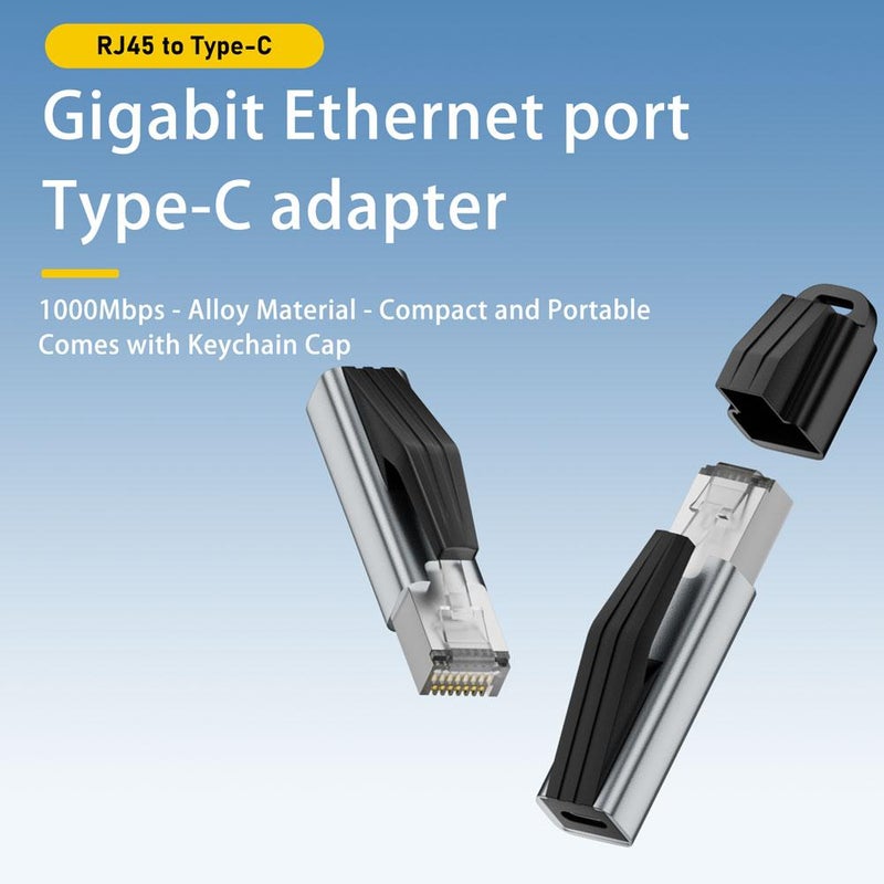 Ethernet To Usbc Adapter, 1000mbps Network Portable Converter, Usb Computer Network Adapters Supports Multiple Major Operating Systems - Image 2